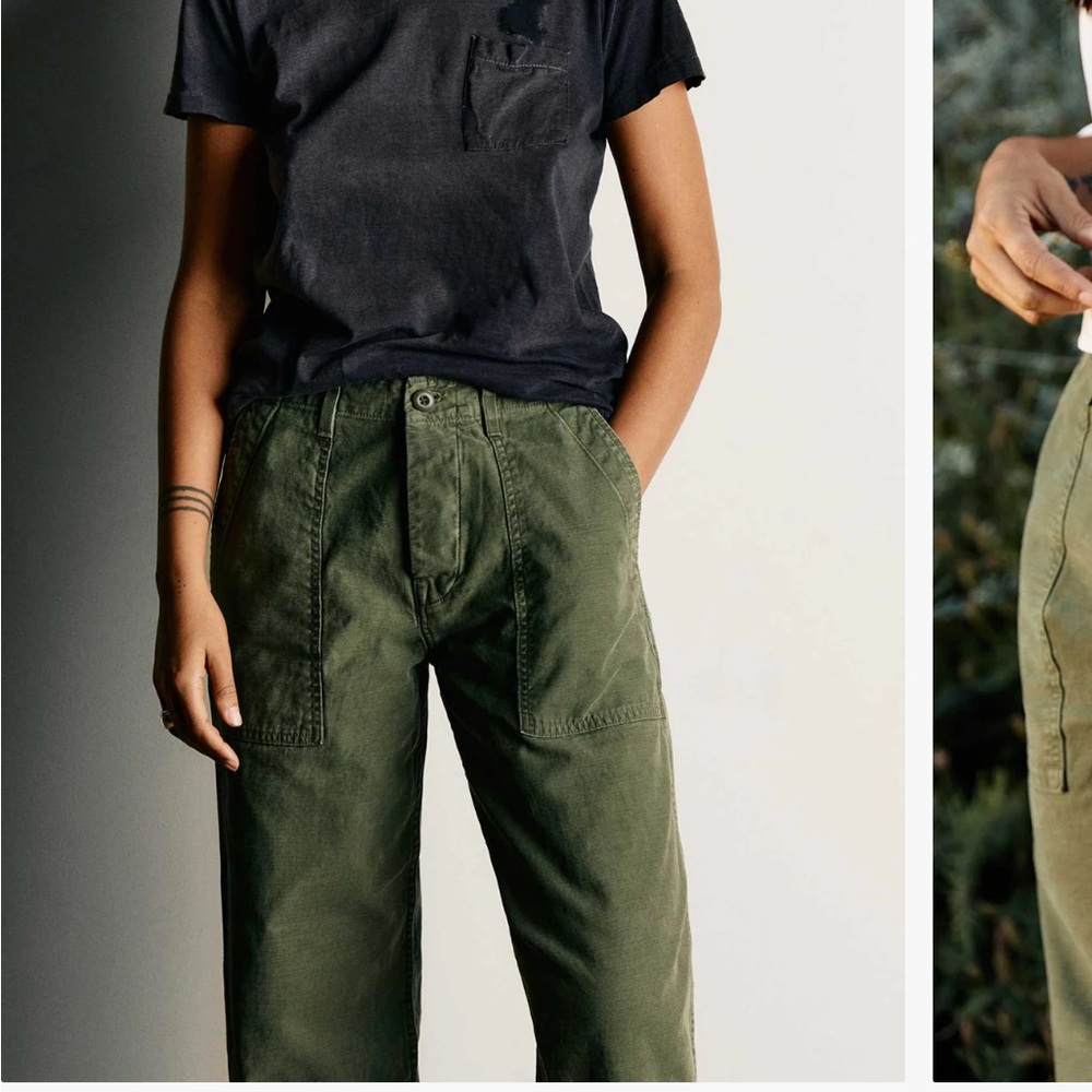 Imogene and Willie Military Trouser in Olive